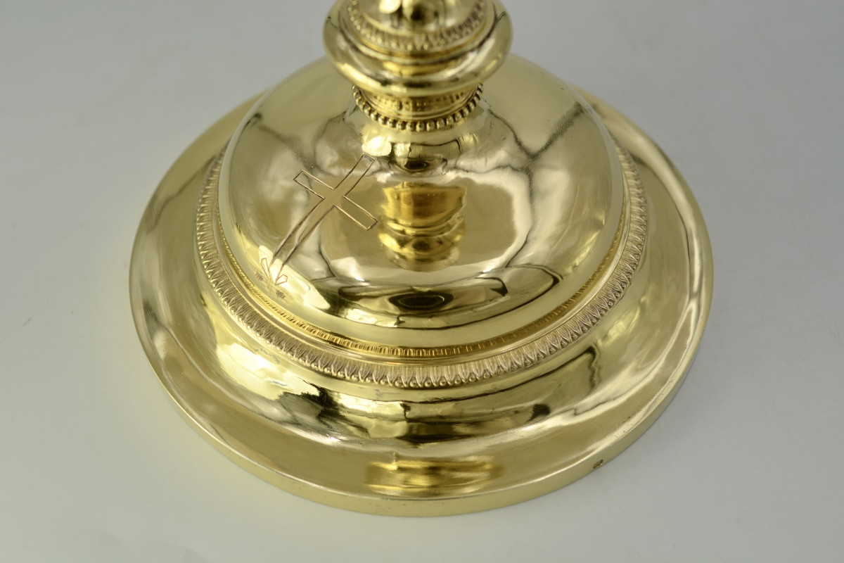 Gilt Silver Chalice, France Circa 1850, By Trioullier, Goldsmith -photo-3