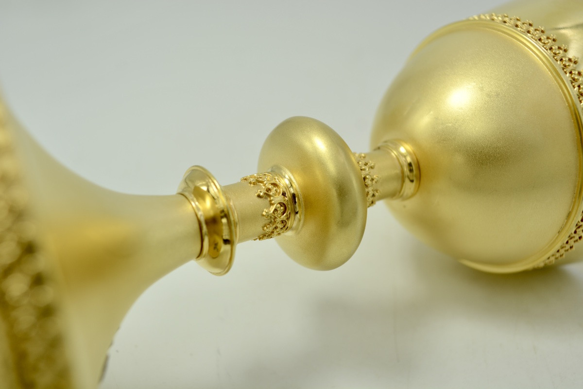 Gilt Silver Chalice And Paten, France, 19th Century, By Demarquet Brothers -photo-4