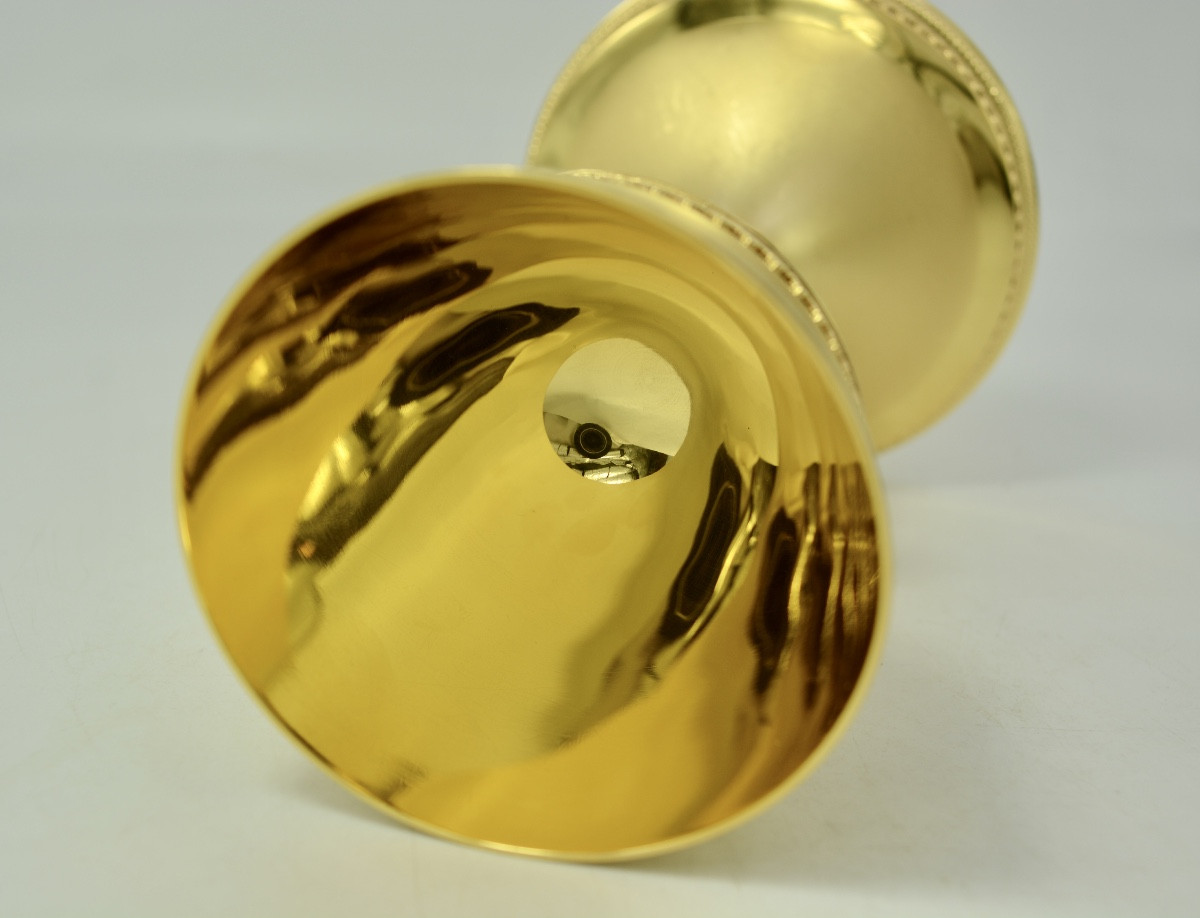 Gilt Silver Chalice And Paten, France, 19th Century, By Demarquet Brothers -photo-5