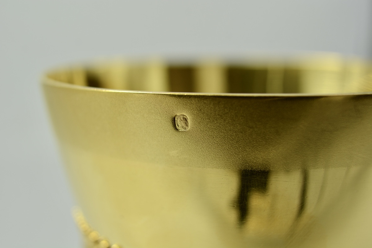 Gilt Silver Chalice And Paten, France, 19th Century, By Demarquet Brothers -photo-8