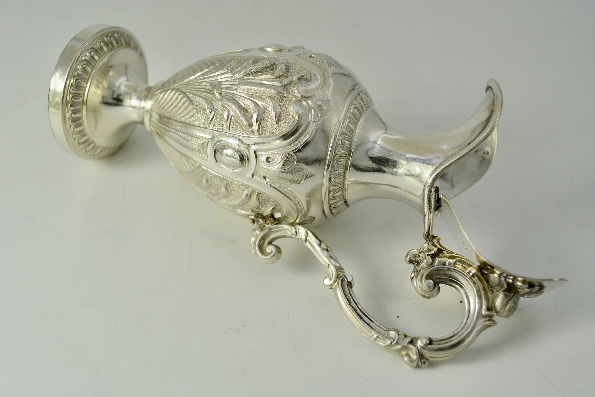 Paire de burettes en argent, France XIXeme siecle -photo-3