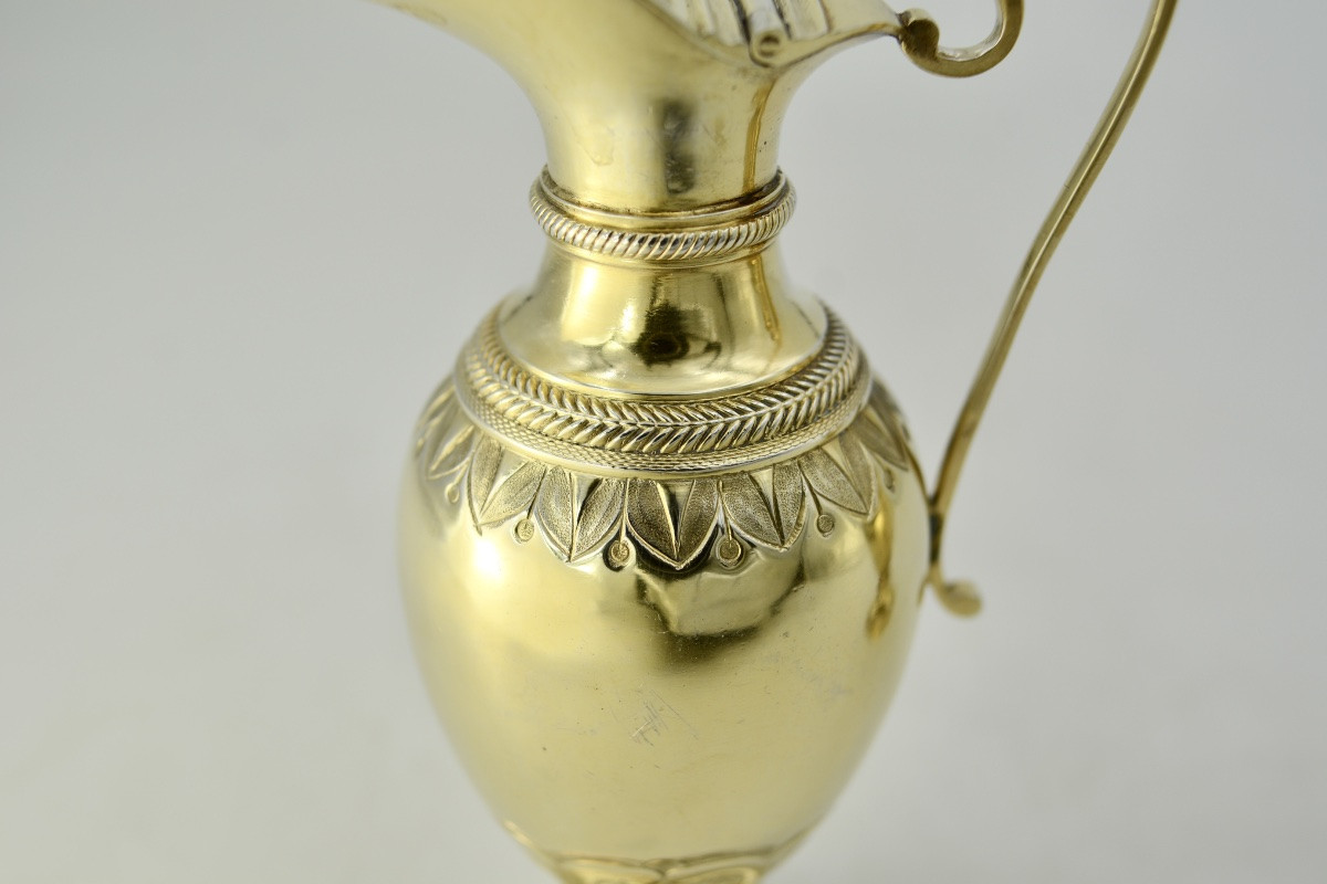 Pair Of Silver-gilt Cruets And Their Tray, France, 19th Century -photo-7