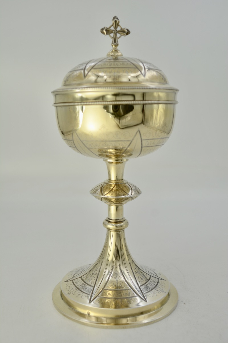 Gilt Silver Ciborium, France Circa 1900-photo-2
