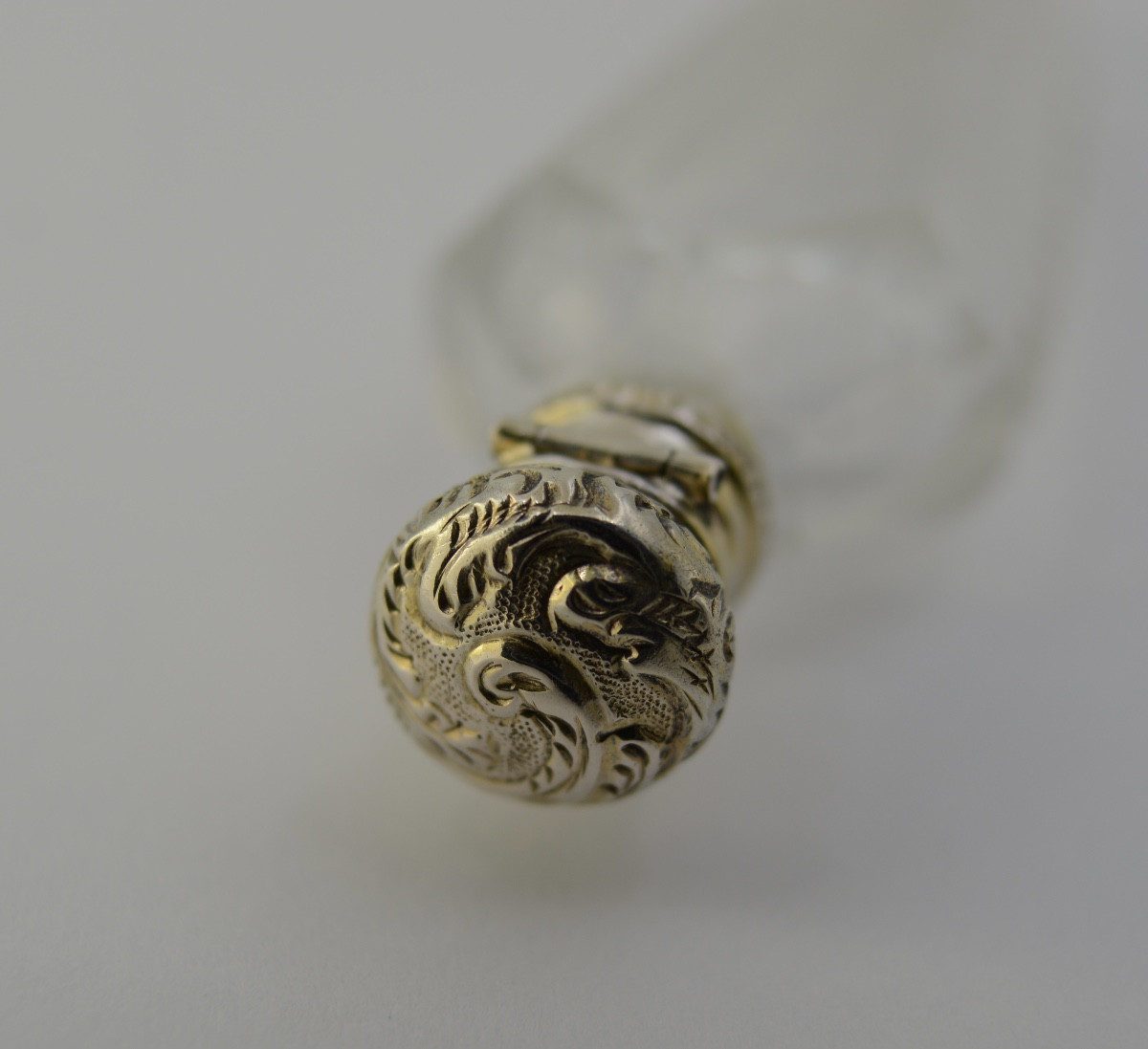 Silver And Cut Crystal Salt Cellar, France Circa 1850-photo-4