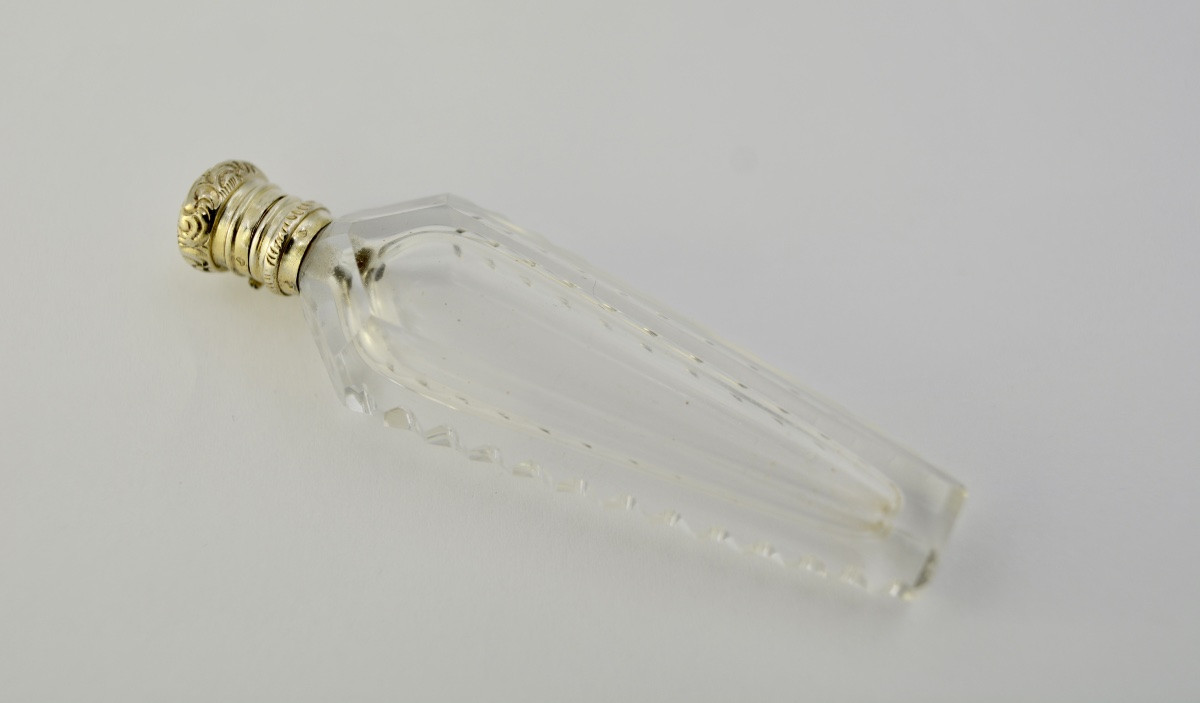 Silver And Cut Crystal Salt Cellar, France Circa 1850-photo-2