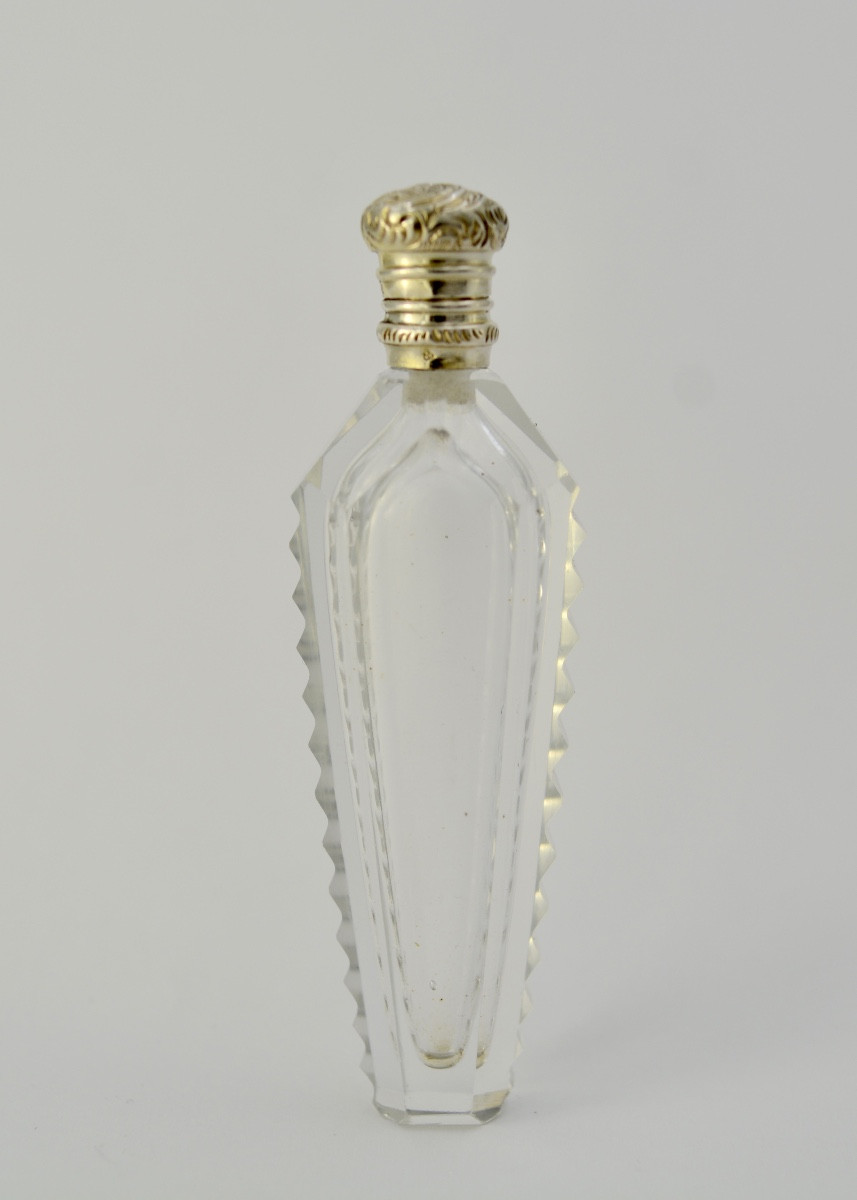 Silver And Cut Crystal Salt Cellar, France Circa 1850