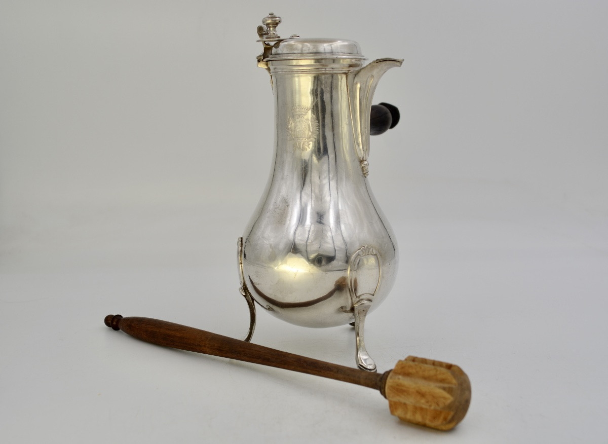 Chocolatière en argent France XVIIIeme siècle, Paris vers 1779-photo-4