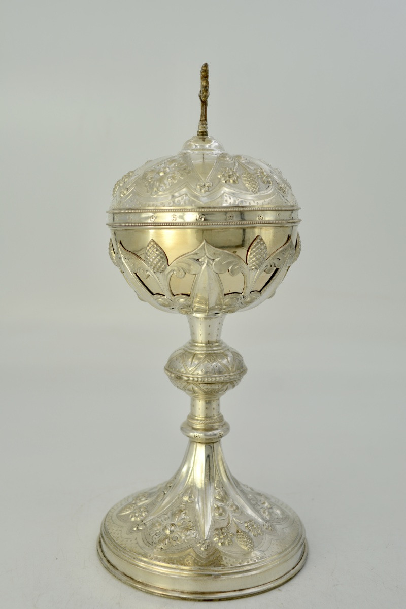 Ciboire en argent,  France  fin du XIXeme siècle -photo-2