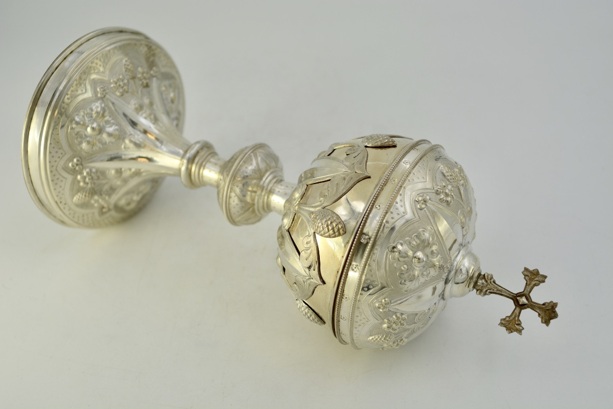 Ciboire en argent,  France  fin du XIXeme siècle -photo-1