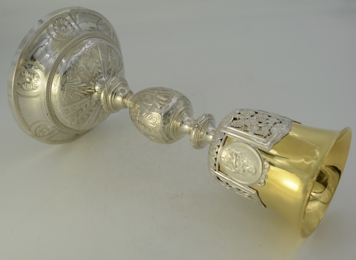Silver Chalice, France, Early 19th Century -photo-2