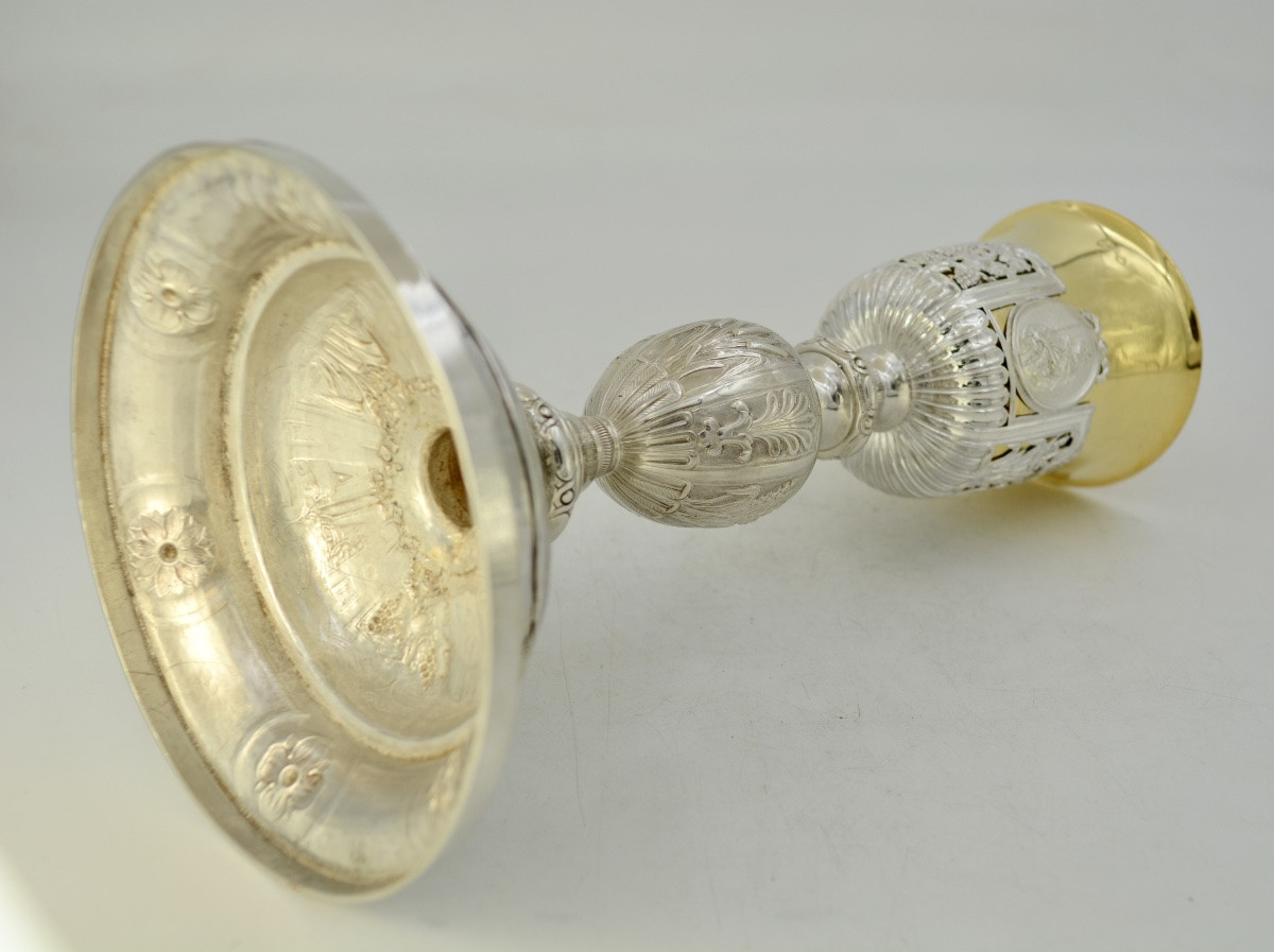 Silver Chalice, France, Early 19th Century -photo-3