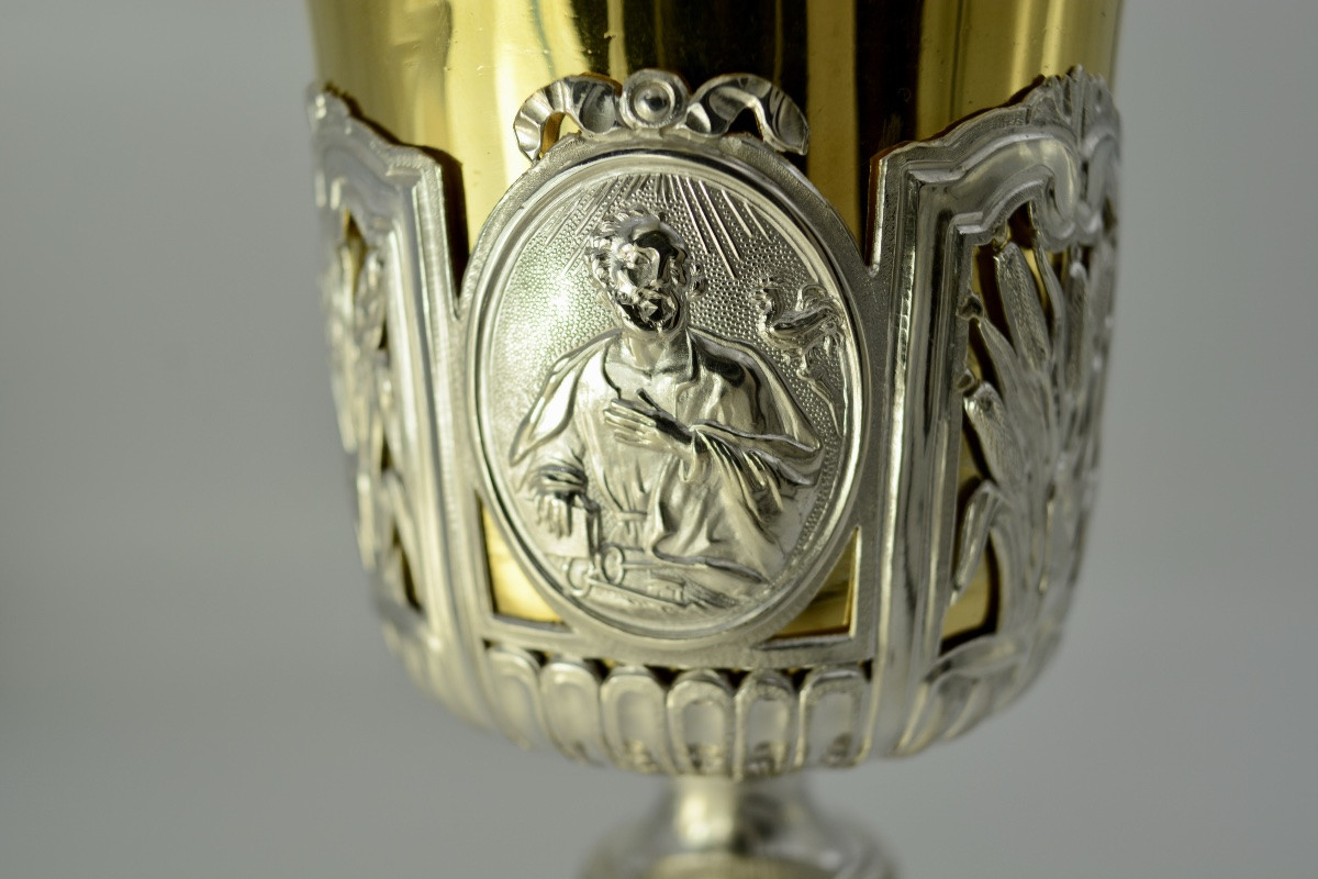 Silver Chalice, France, Early 19th Century -photo-4