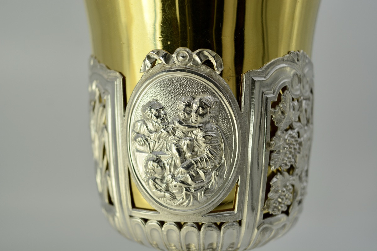 Silver Chalice, France, Early 19th Century -photo-6