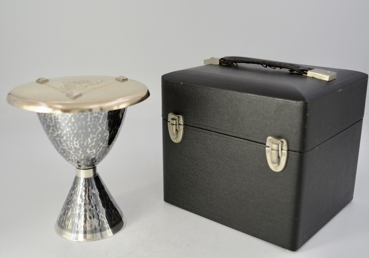 Silver Travel Chalice, France Circa 1950-photo-3