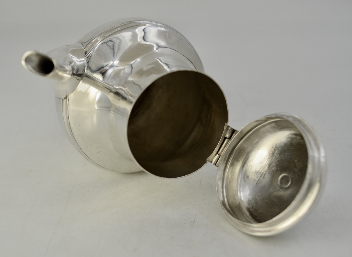 Théière égoïste en argent , France vers 1900. -photo-6