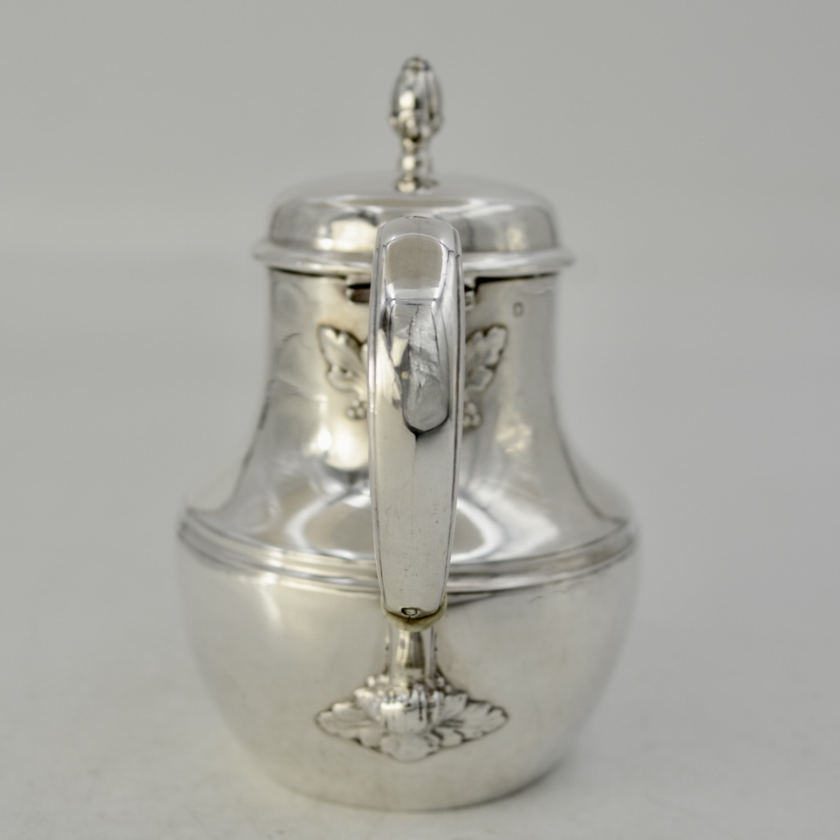 Théière égoïste en argent , France vers 1900. -photo-8