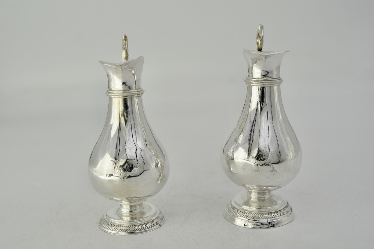Pair Of Silver Cruets, France Circa 1819-1838 -photo-2