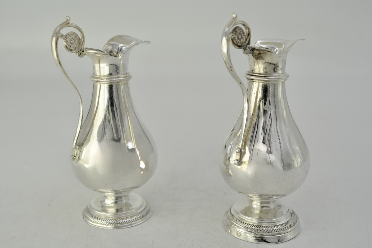 Pair Of Silver Cruets, France Circa 1819-1838 -photo-3