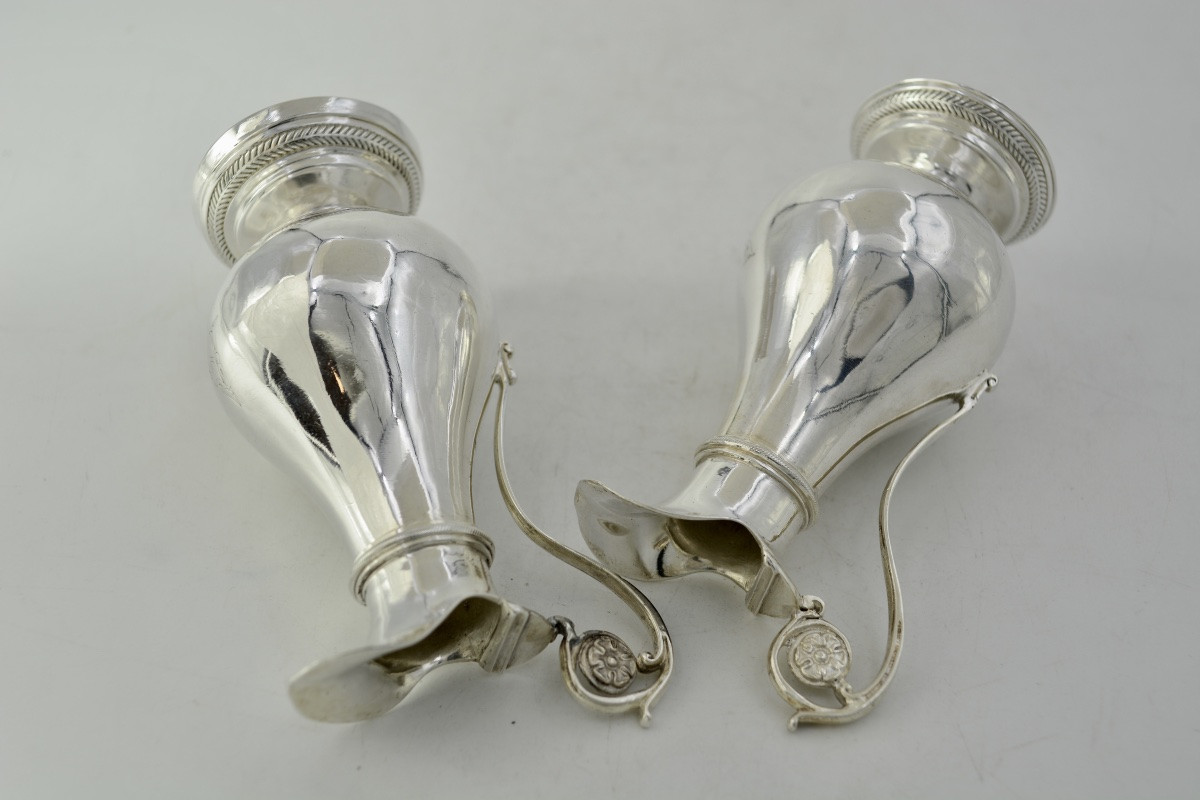 Pair Of Silver Cruets, France Circa 1819-1838 -photo-1