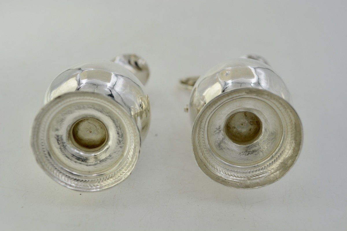 Pair Of Silver Cruets, France Circa 1819-1838 -photo-2