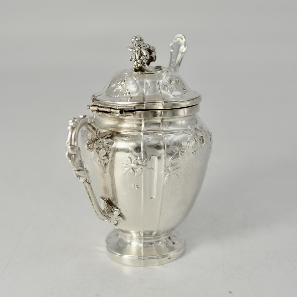 Silver Mustard Pot, France, Circa 1900-photo-2