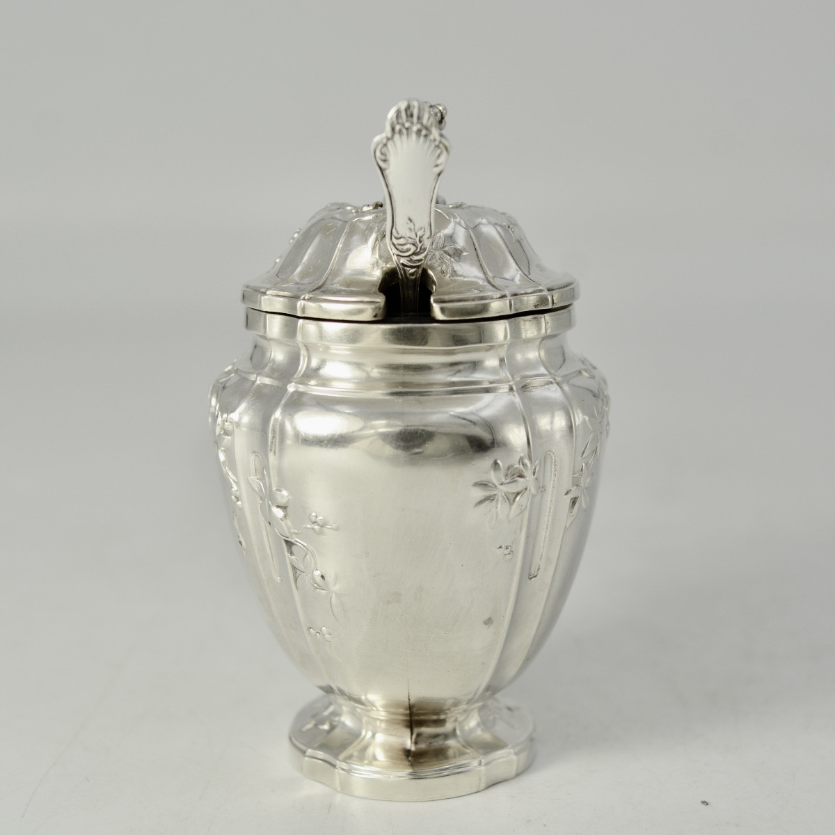 Silver Mustard Pot, France, Circa 1900-photo-3