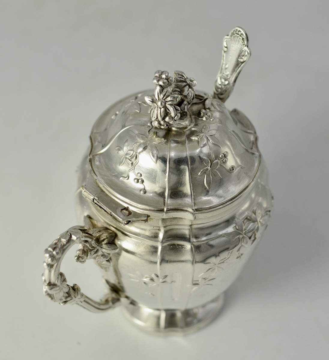 Silver Mustard Pot, France, Circa 1900-photo-1