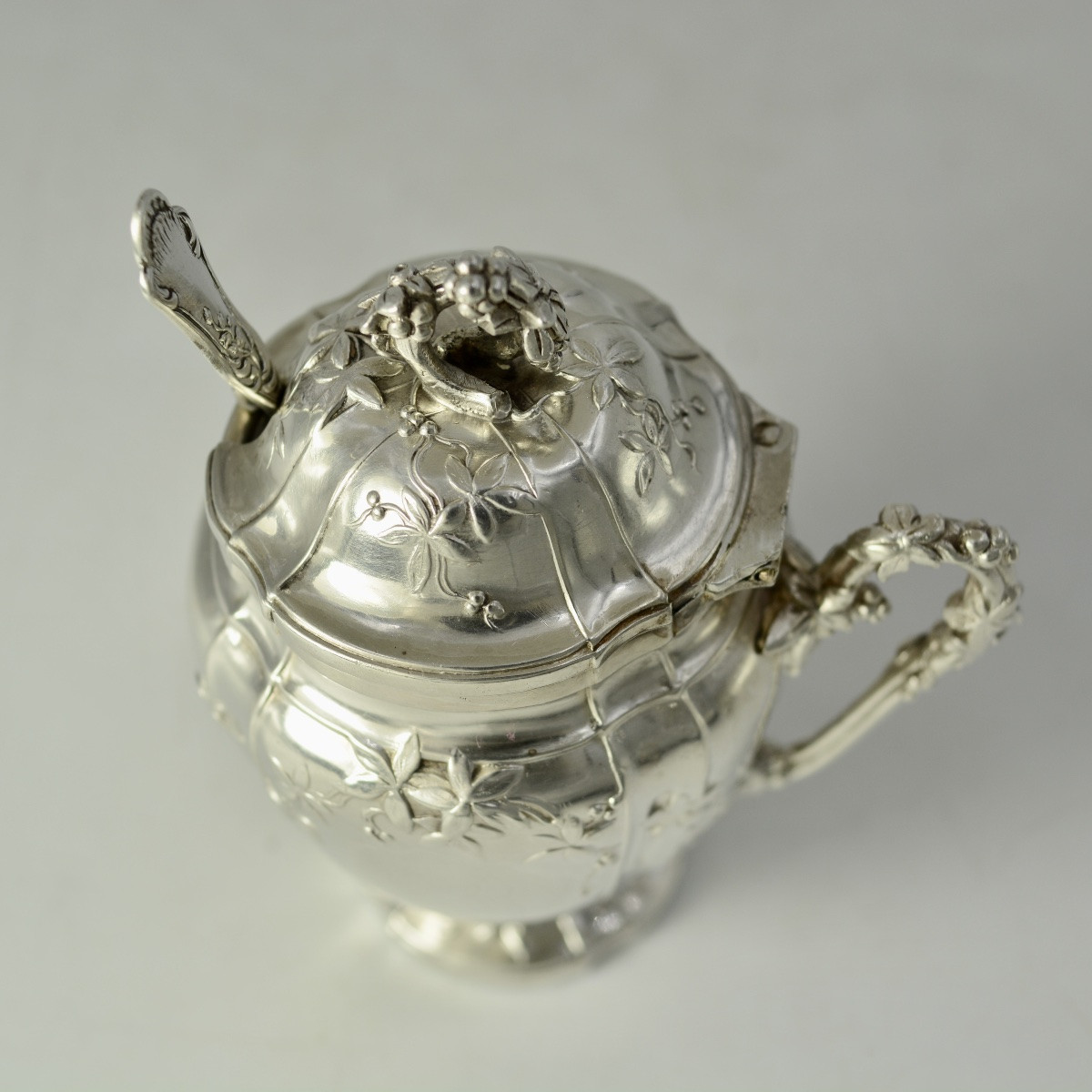 Silver Mustard Pot, France, Circa 1900-photo-2