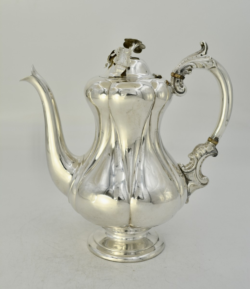 Silver Teapot, Netherlands, Circa 1850-photo-2
