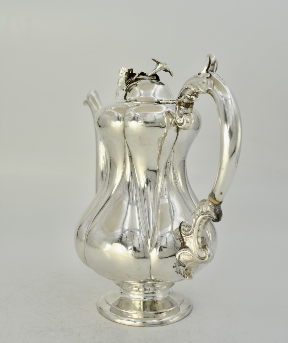 Silver Teapot, Netherlands, Circa 1850-photo-3