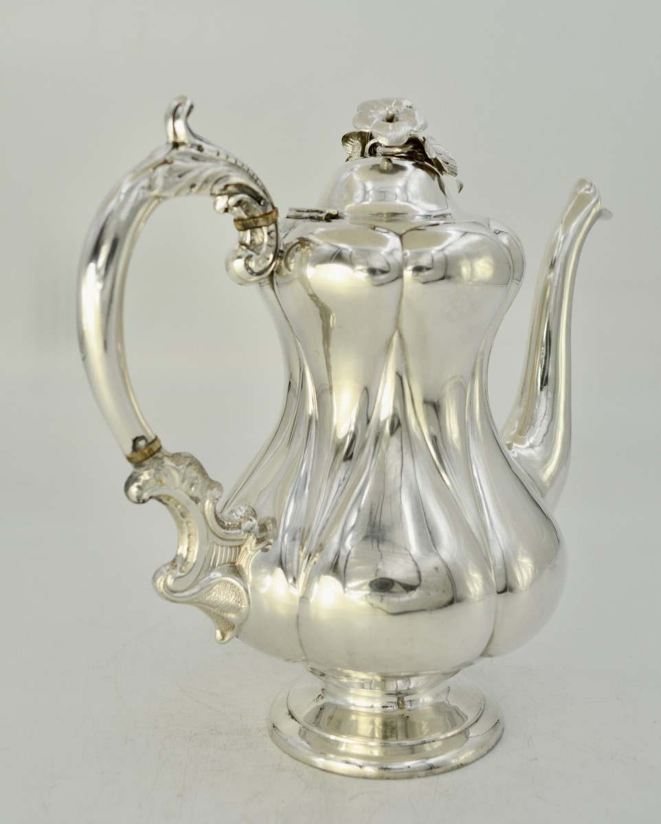 Silver Teapot, Netherlands, Circa 1850-photo-4