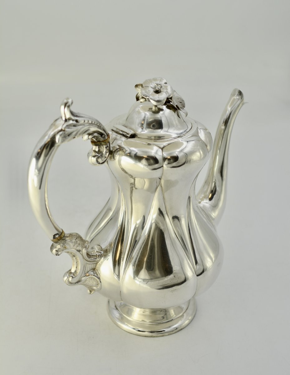 Silver Teapot, Netherlands, Circa 1850-photo-3