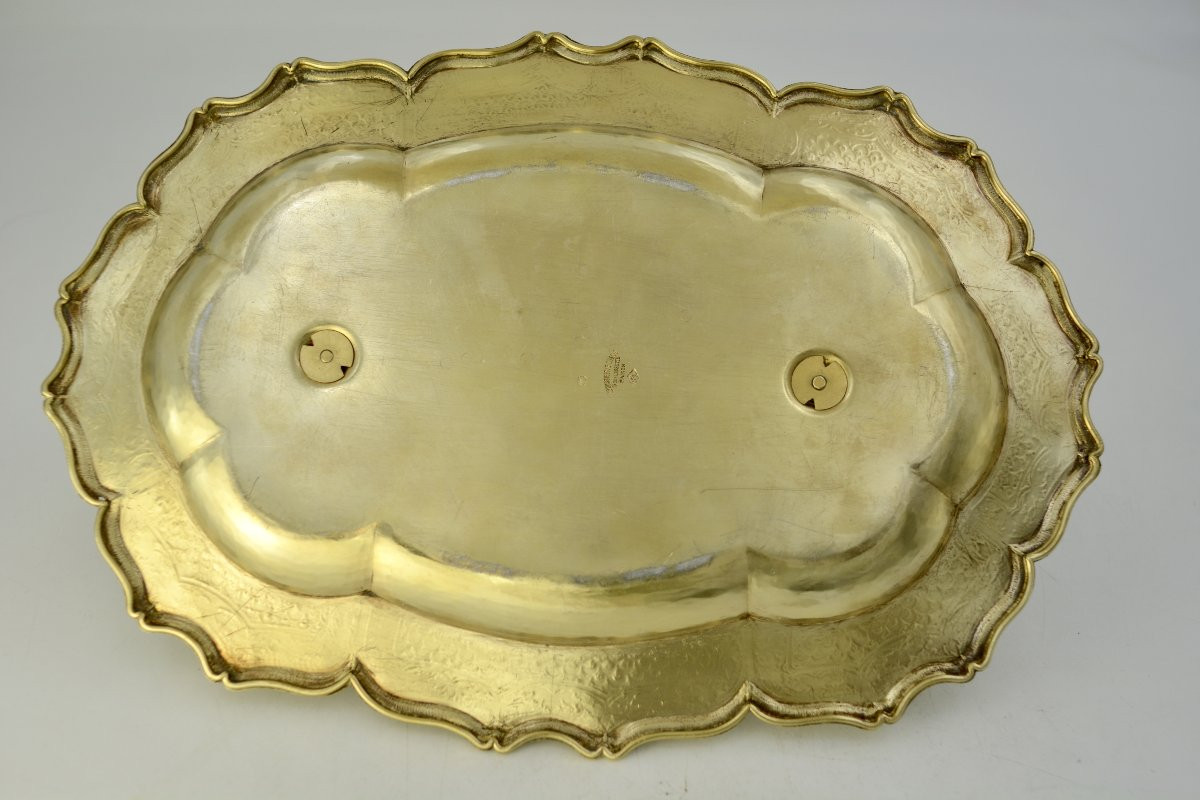 Burettes d'eglise et leur plateau, argent et verre, France par Poussielgue Rousand orfevre -photo-8