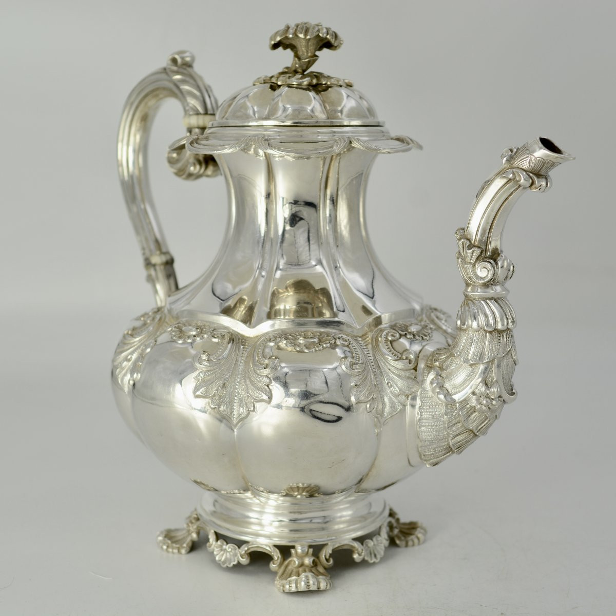 Silver Teapot, France, Circa 1850-photo-2