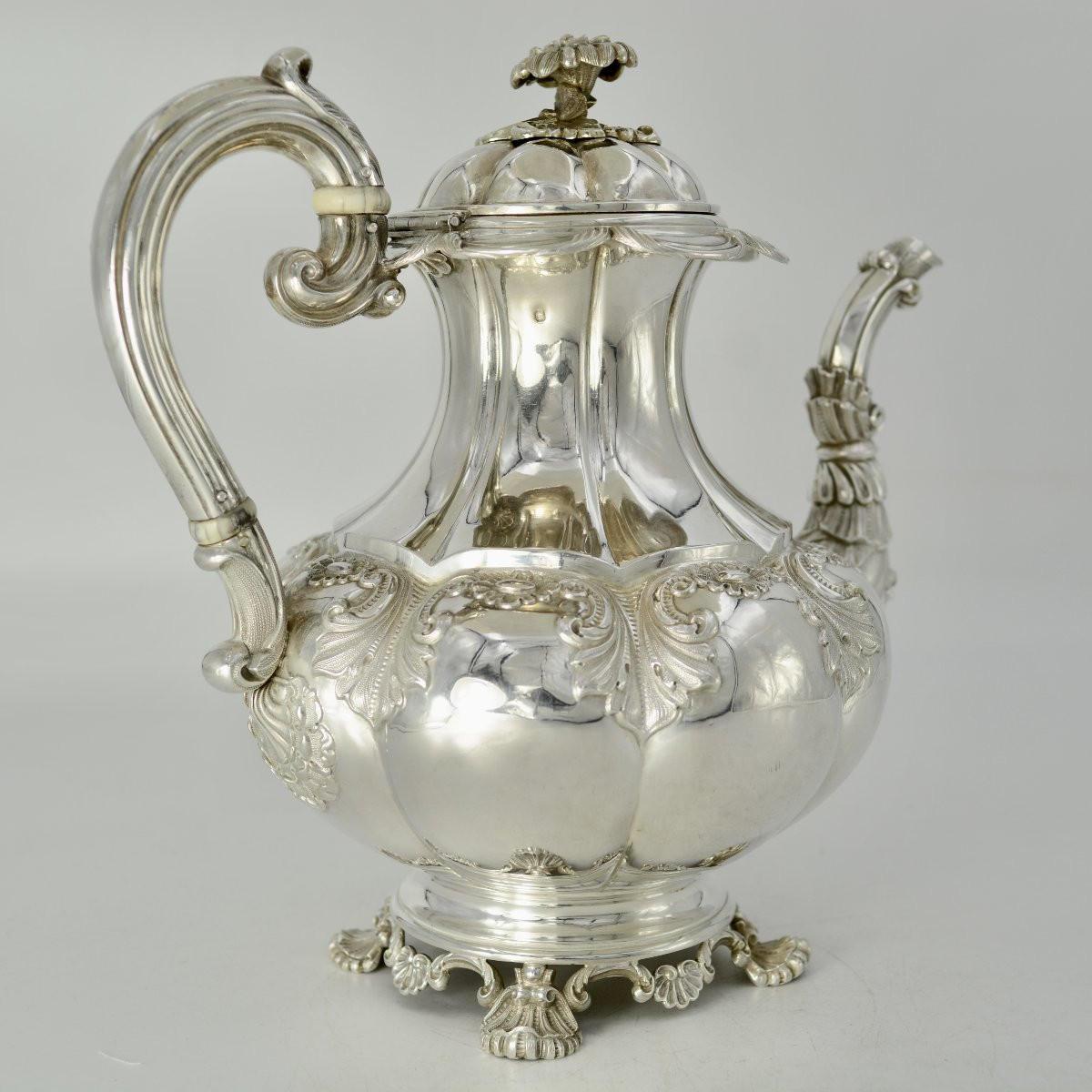 Silver Teapot, France, Circa 1850-photo-3