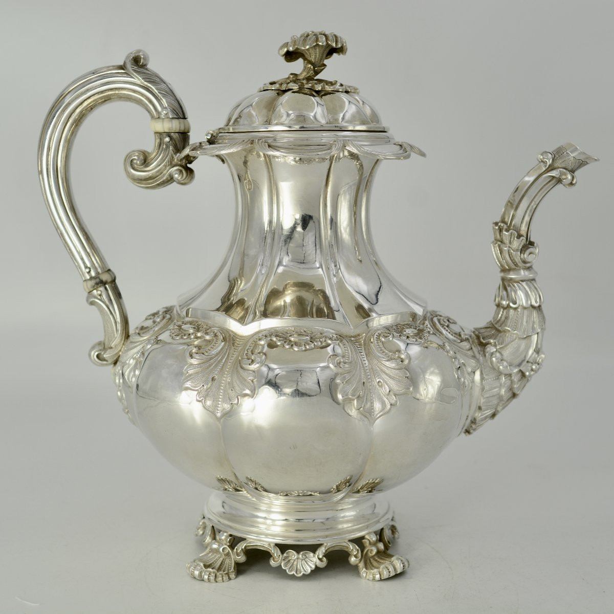 Silver Teapot, France, Circa 1850-photo-4