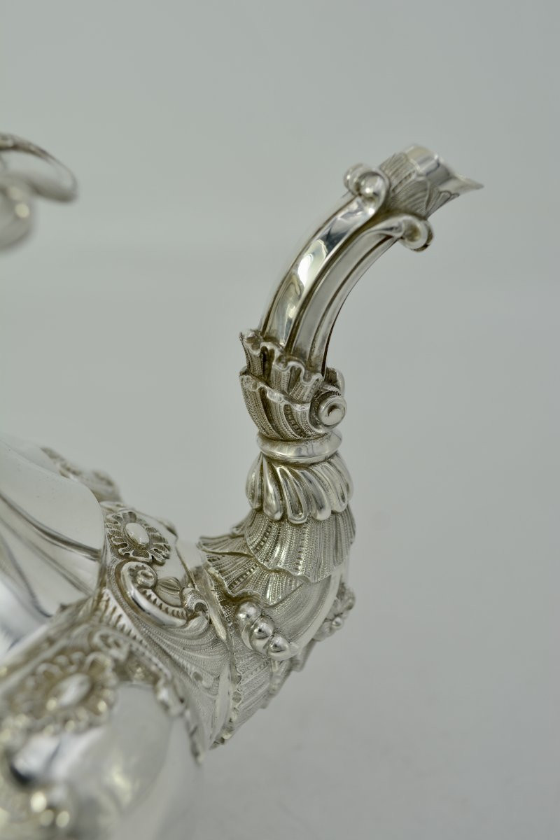 Silver Teapot, France, Circa 1850-photo-4