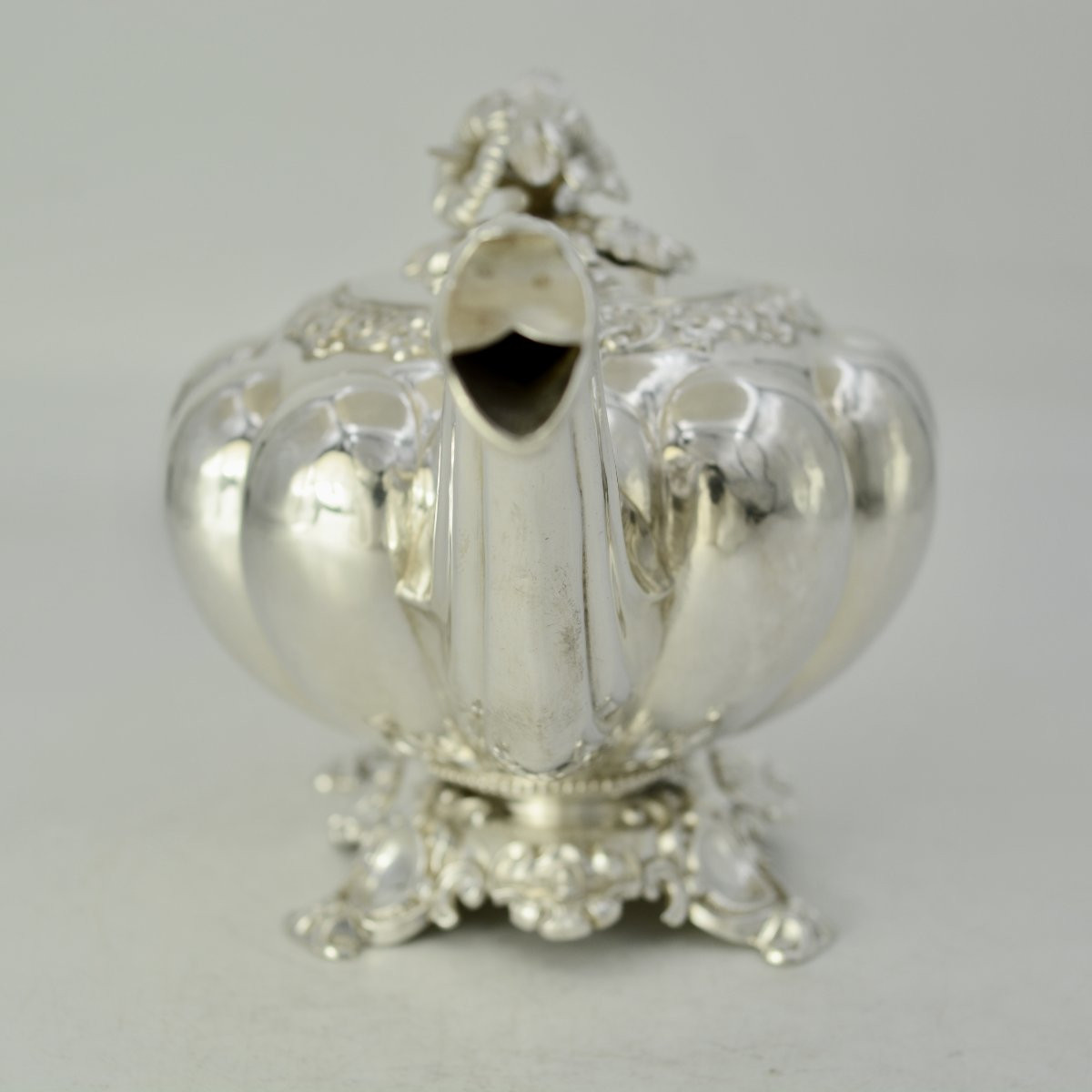 Silver Teapot, France, Circa 1840, By Veyrat, Silversmith -photo-2