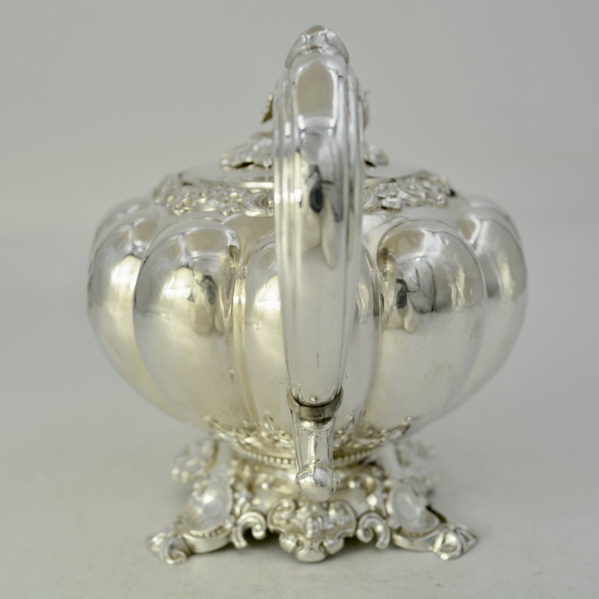 Silver Teapot, France, Circa 1840, By Veyrat, Silversmith -photo-3