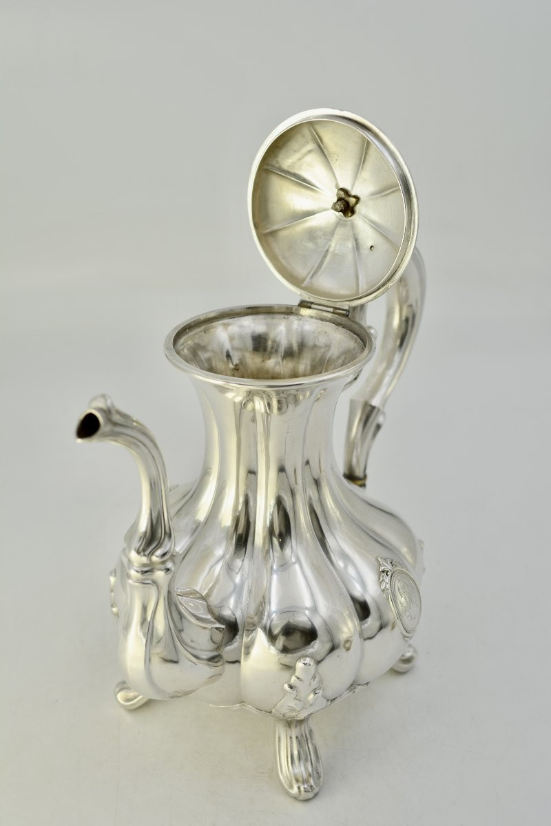 Theiere en argent France , vers 1900, par Debain orfevre -photo-1