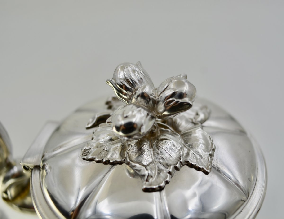 Theiere en argent France , vers 1900, par Debain orfevre -photo-2