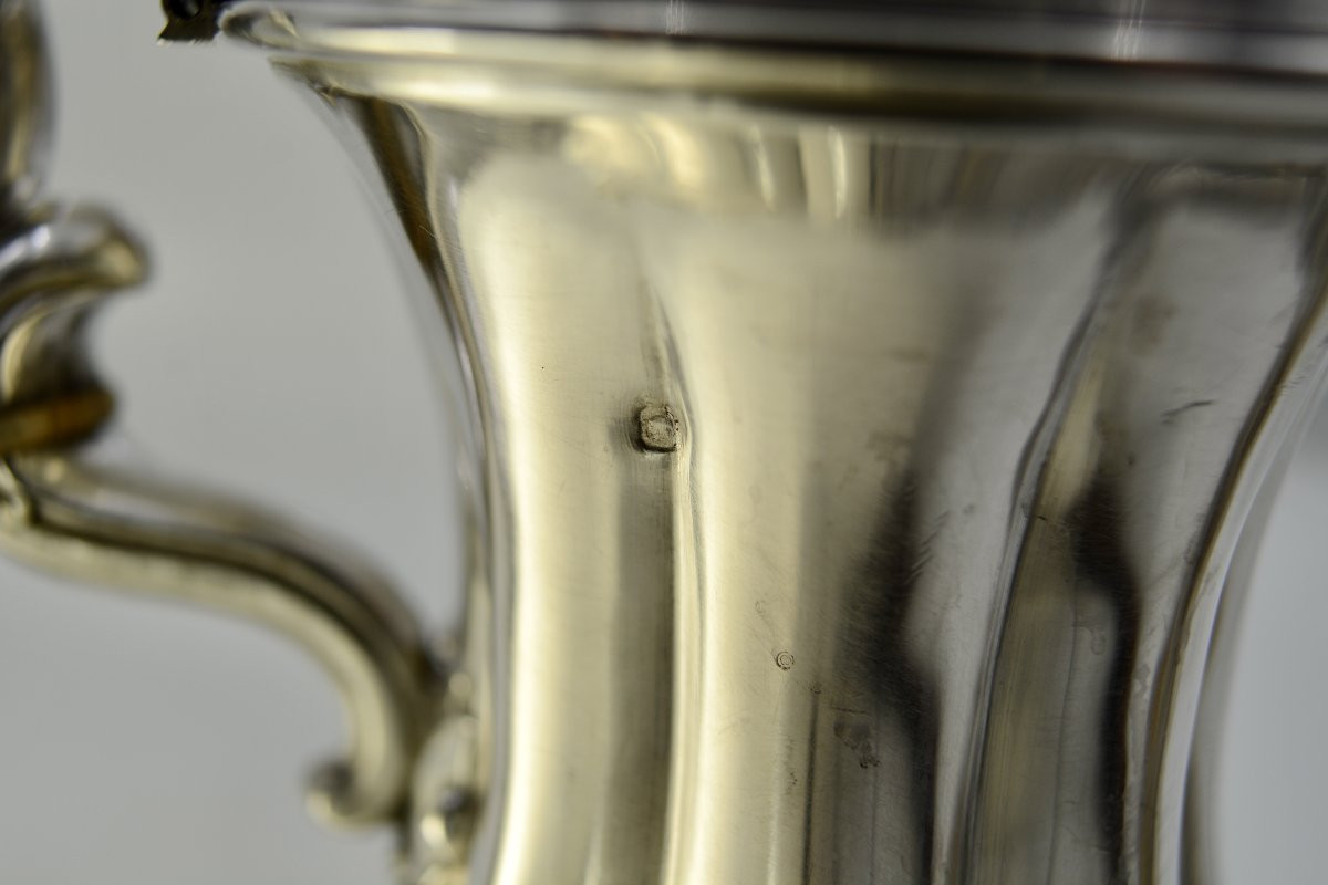 Theiere en argent France , vers 1900, par Debain orfevre -photo-3