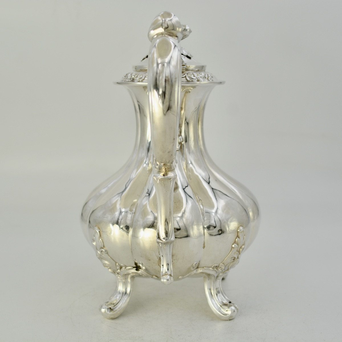 Silver Teapot, France Circa 1900, Debain Silversmith -photo-2