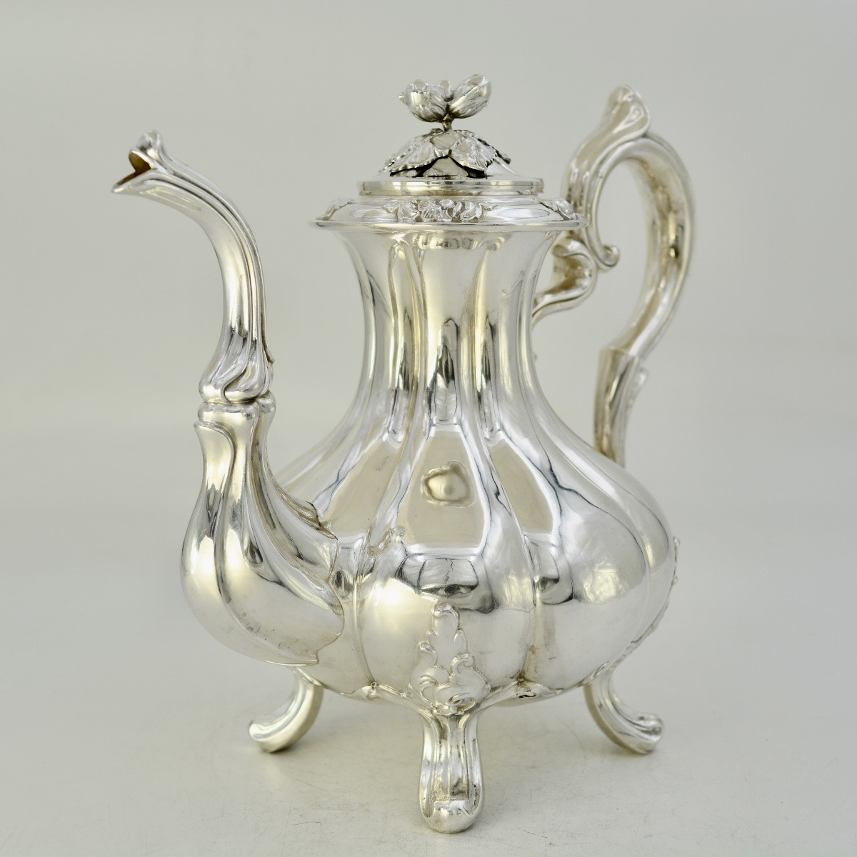 Silver Teapot, France Circa 1900, Debain Silversmith -photo-4