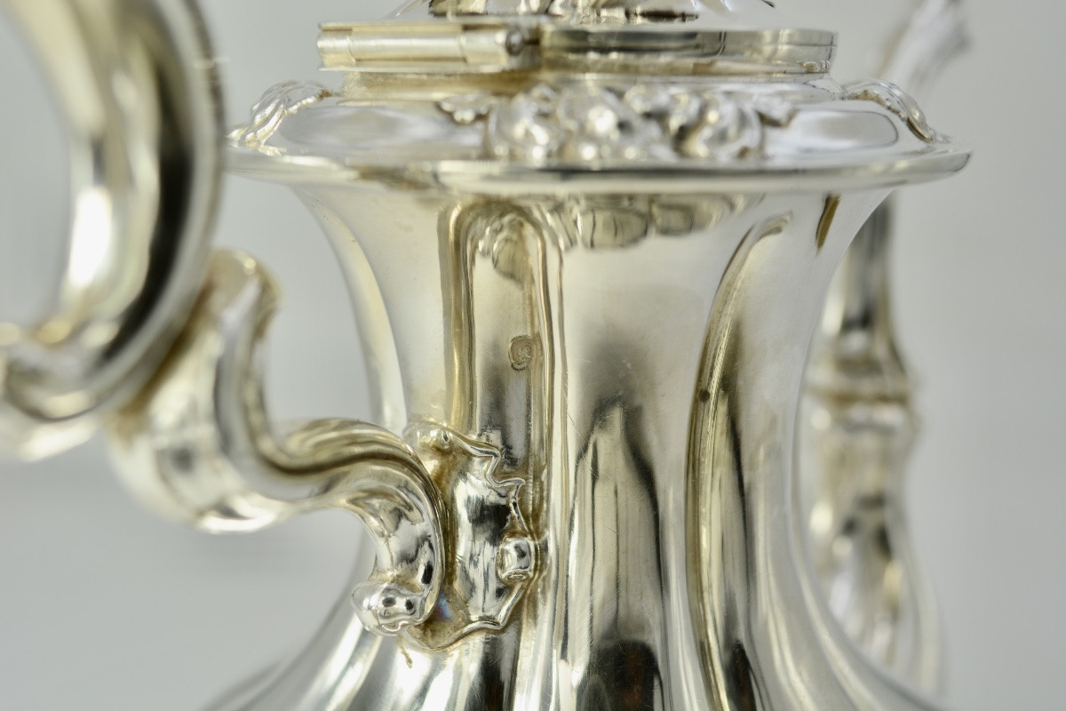 Silver Teapot, France Circa 1900, Debain Silversmith -photo-8