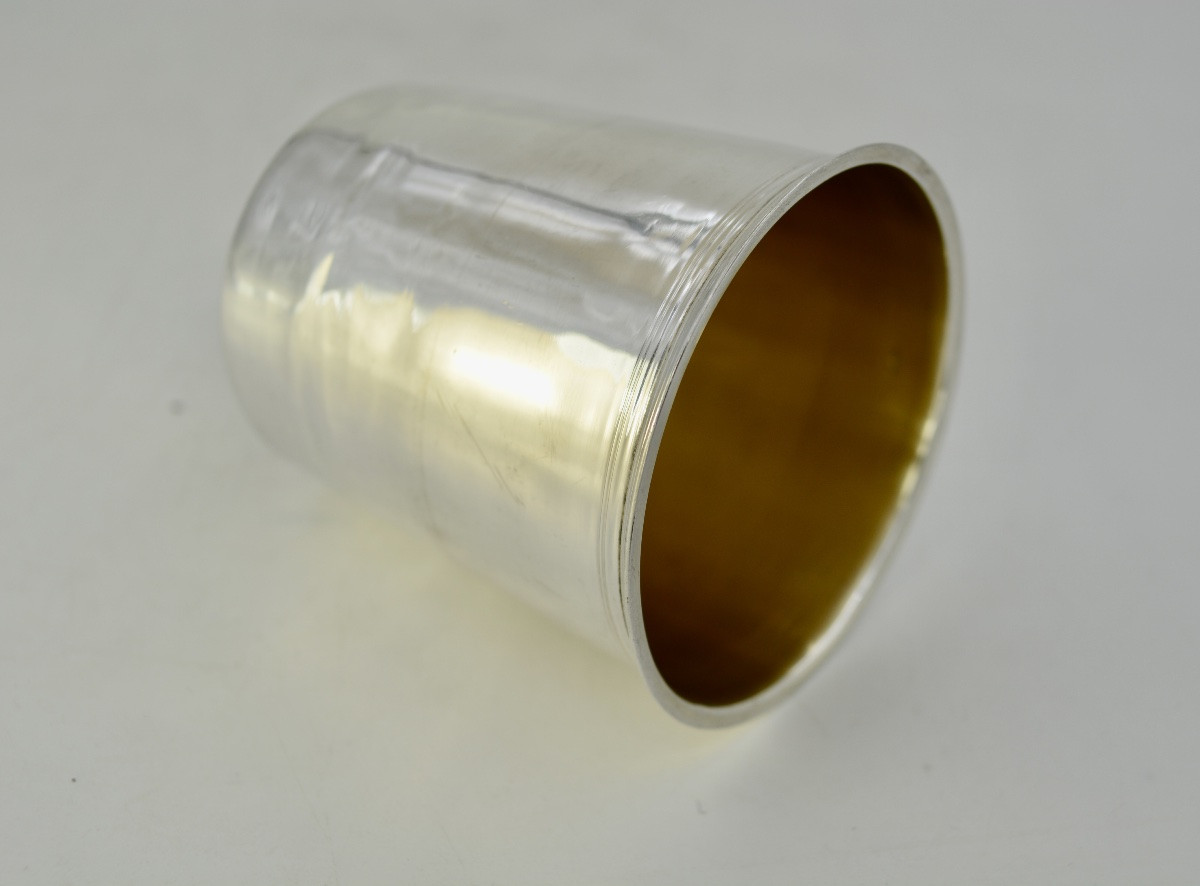 Timbale litron en argent France 1819-1838 Tonnelier orfèvre -photo-6