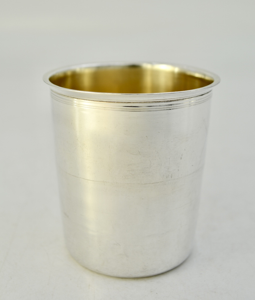 Timbale litron en argent France 1819-1838 Tonnelier orfèvre 