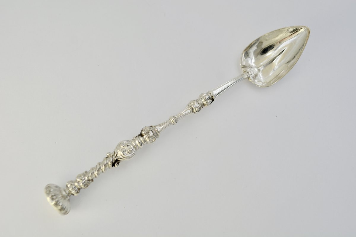 Cuillere à medicament France XIX eme siecle . -photo-3