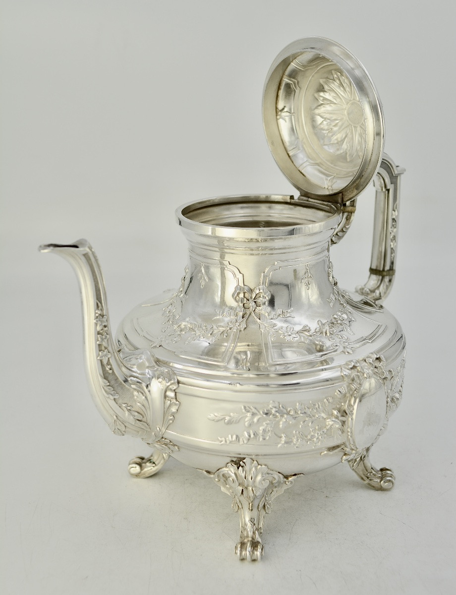 Silver Teapot , France XIX Eme Siecle , By Têtard Frères-photo-3