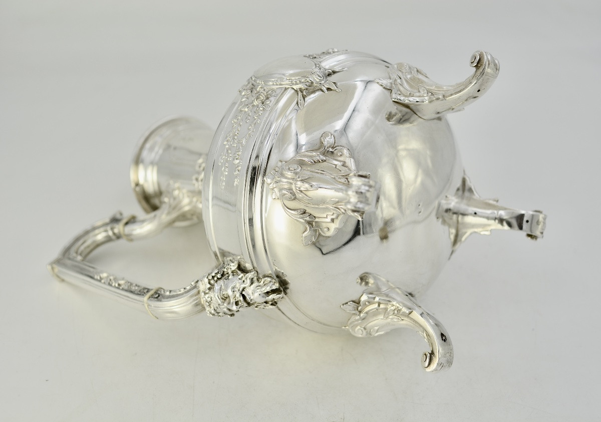 Silver Teapot / Pot, France XIX Eme Siecle , By Têtard Frères-photo-3